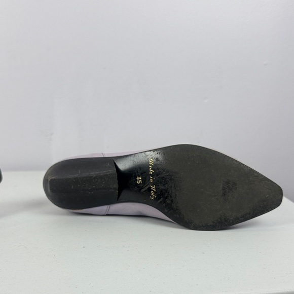Vintage Hobbs London Chelsea Lavender Leather Pointed-Toe 80’s Boots Size 5 - Picture 9 of 11